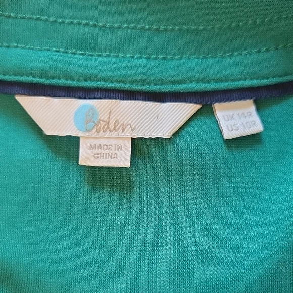 Boden Green Wrap Midi Dress - Size 10 - Picture 7 of 13